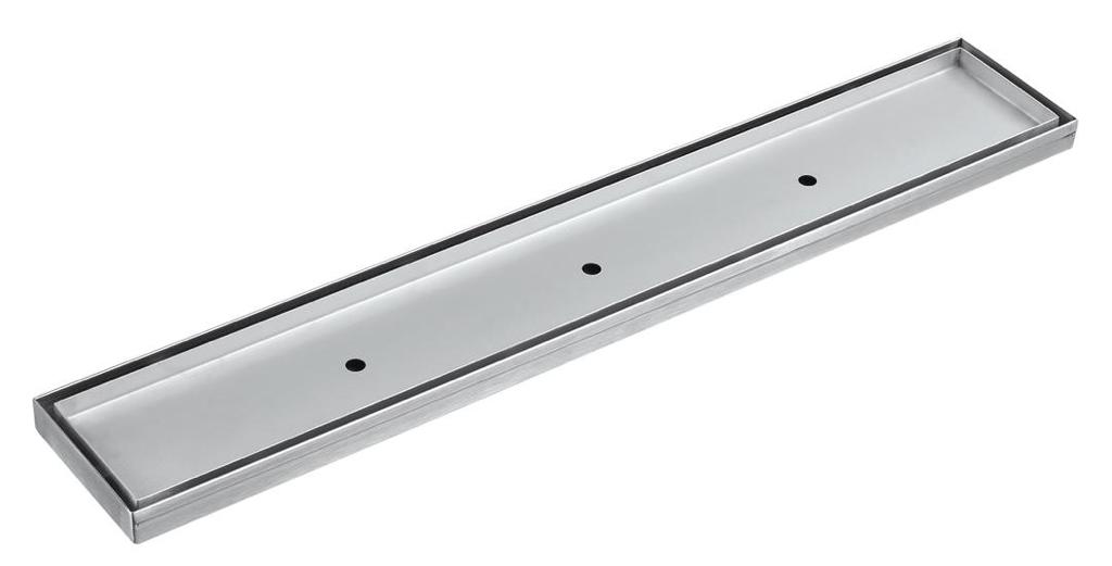 Anysize Tile Insert Shower Drain 100mm Wide 304 Indoor or 316 Outdoor Stainless Steel Brushed Gold, Matte Black, Gunmetal, Silver, Rose Gold