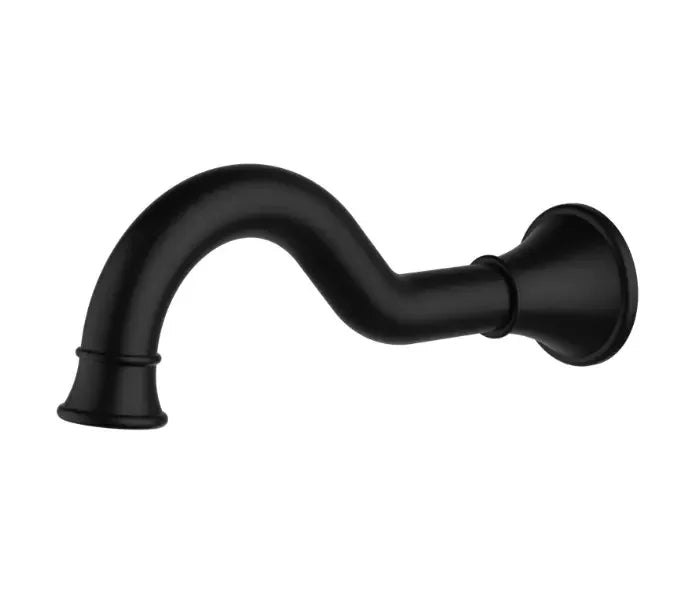 Matte black wall-mounted bathroom spout from Secasa Home for modern vanities and renovations