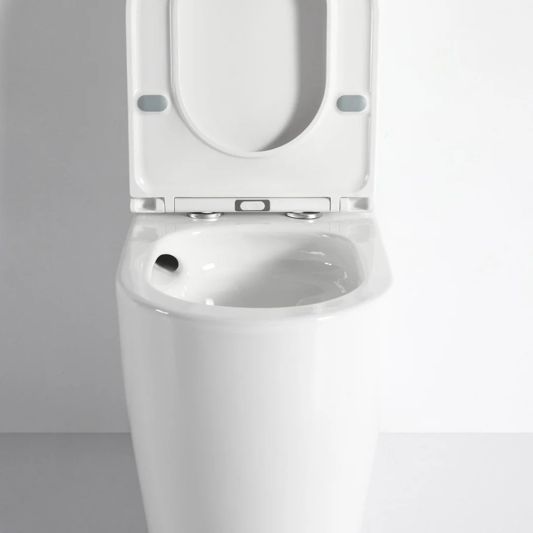 Mercio Walton Quiet Flush Back to Wall Gloss White Toilet Suite