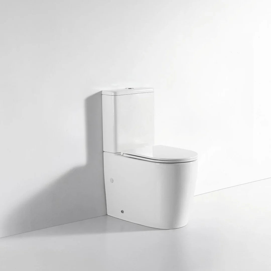 Mercio Walton Quiet Flush Back to Wall Gloss White Toilet Suite