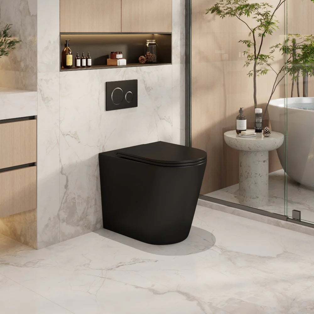 Mercio Quiet Flush Berlin99 Wall-Faced Floor Pan | Gloss White| Matt White| Matt Black