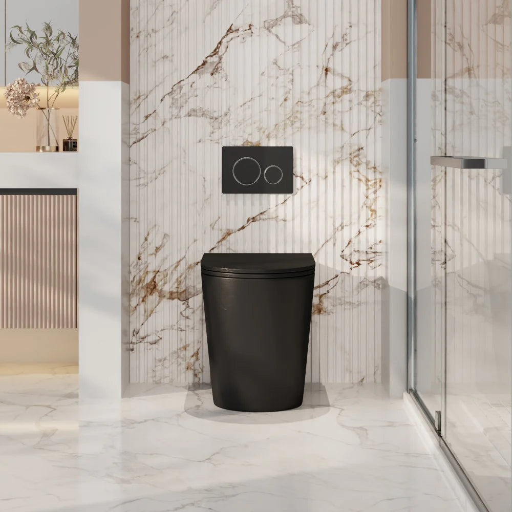 Mercio Quiet Flush Berlin99 Wall-Faced Floor Pan | Gloss White| Matt White| Matt Black
