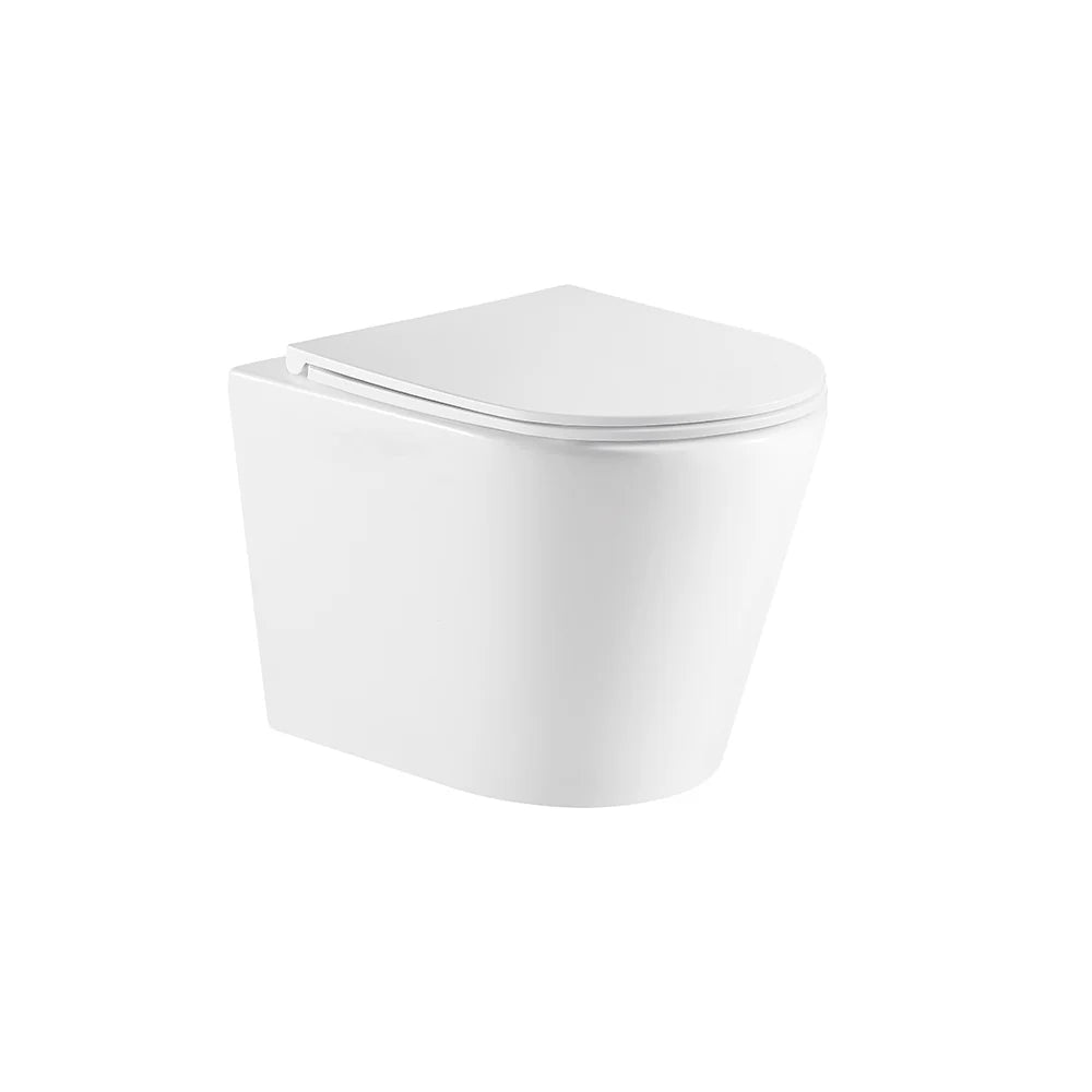 Mercio Zara Gloss White Rimless Flush Soft Close Seat Wall Hung Pan