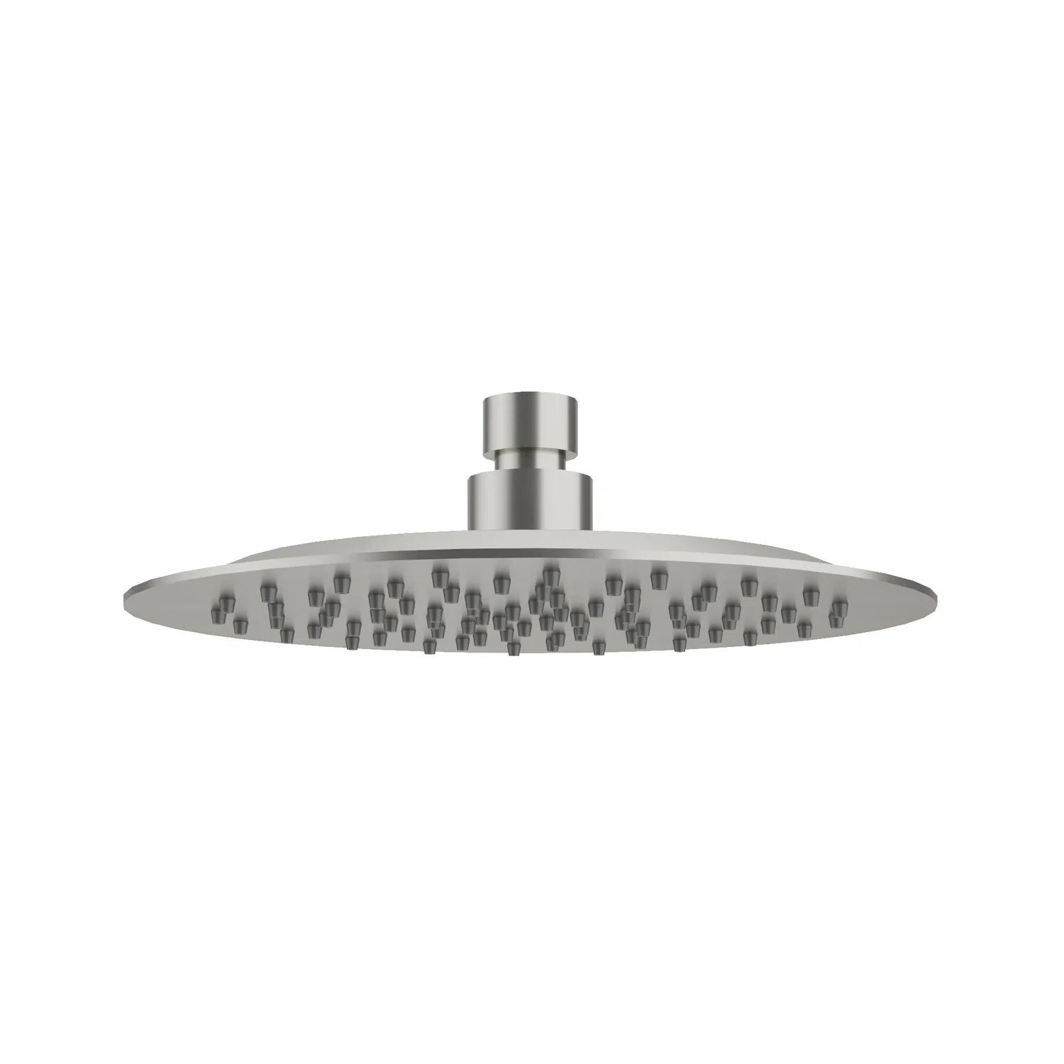 AMOZA 200mm Round Rainfall Shower Head brushed Stainless Steel in  on a white background