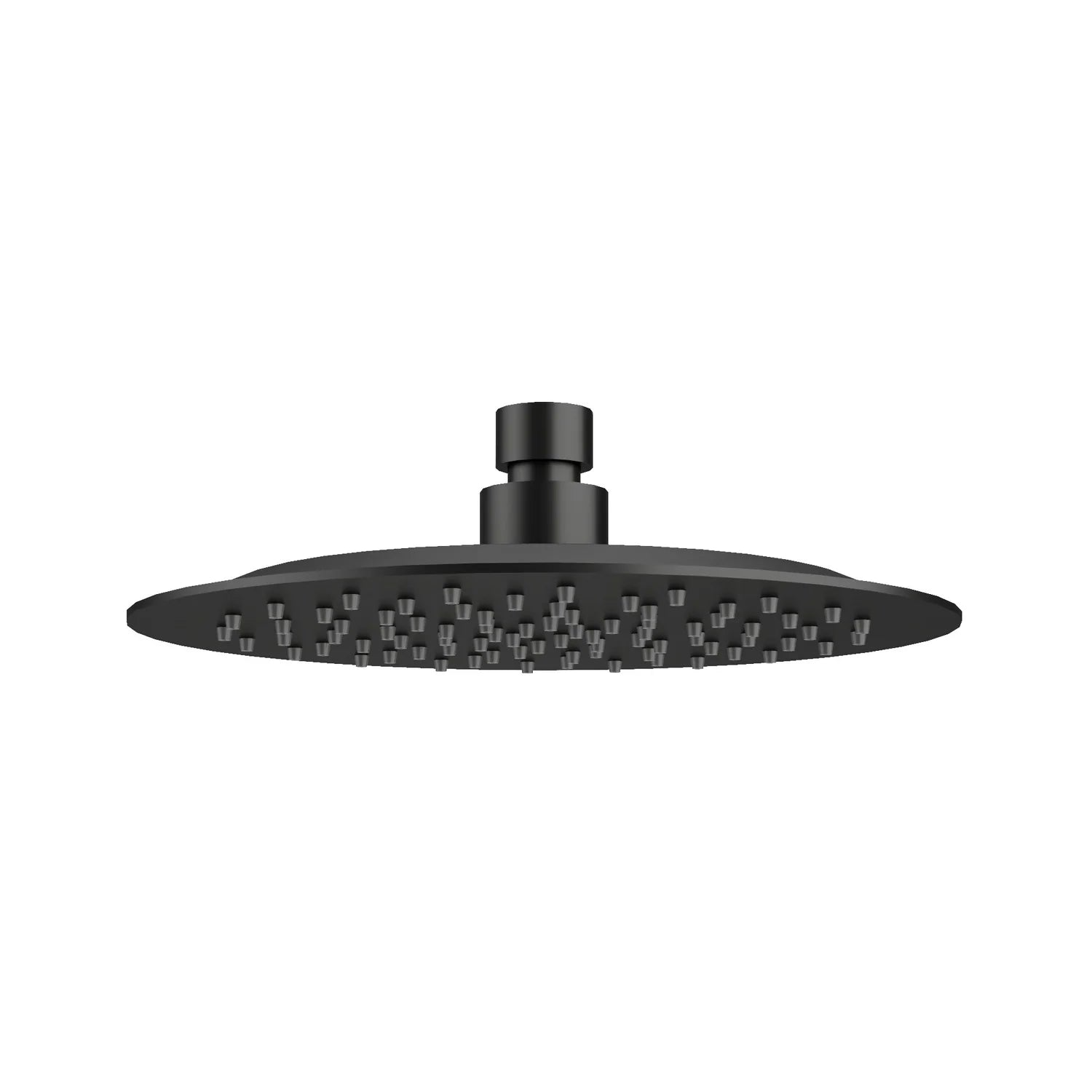 AMOZA 200mm Round Rainfall Shower Head matt black in  on a white background