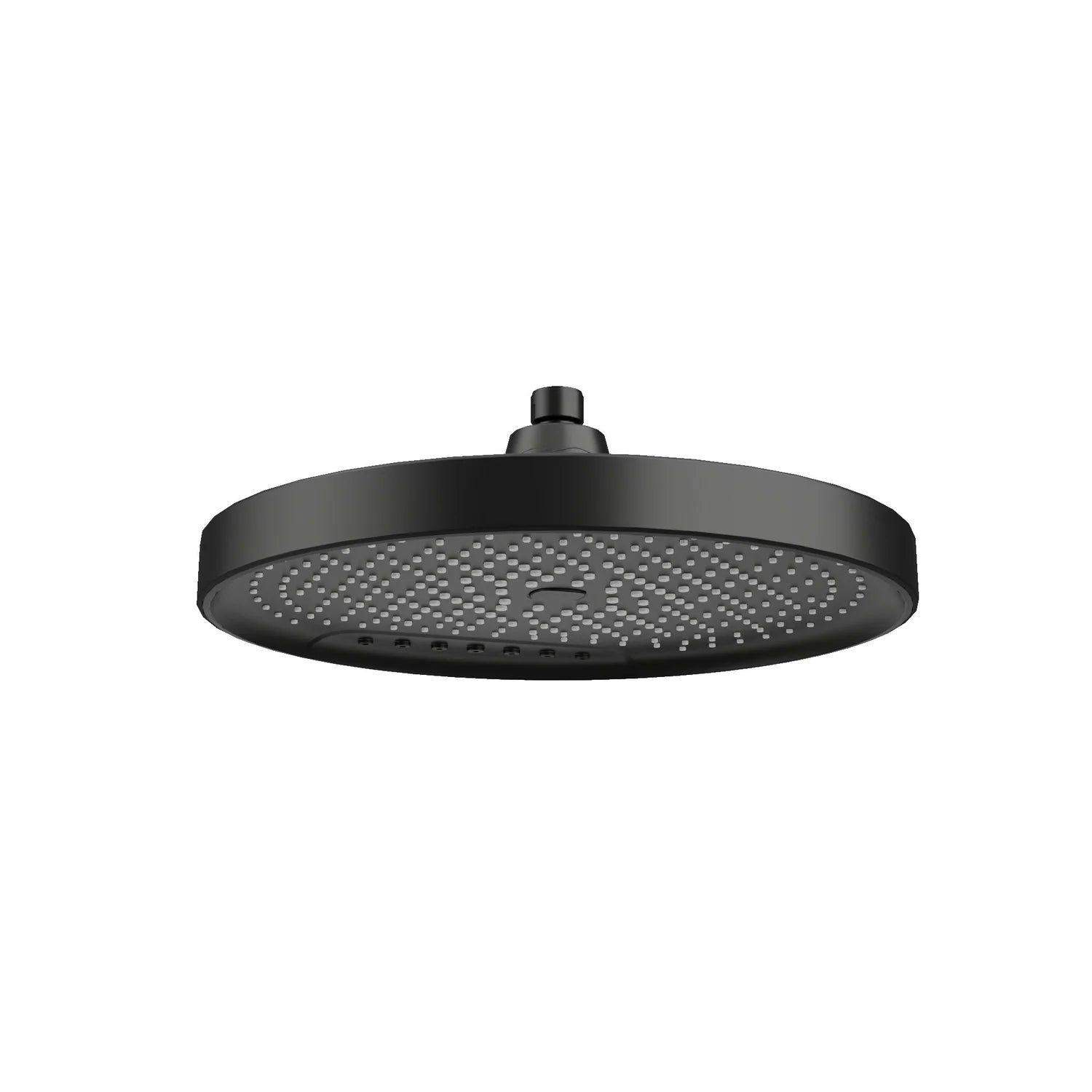 Matt Black AMOZA 300mm Round Shower Head Dual Mode on a white background