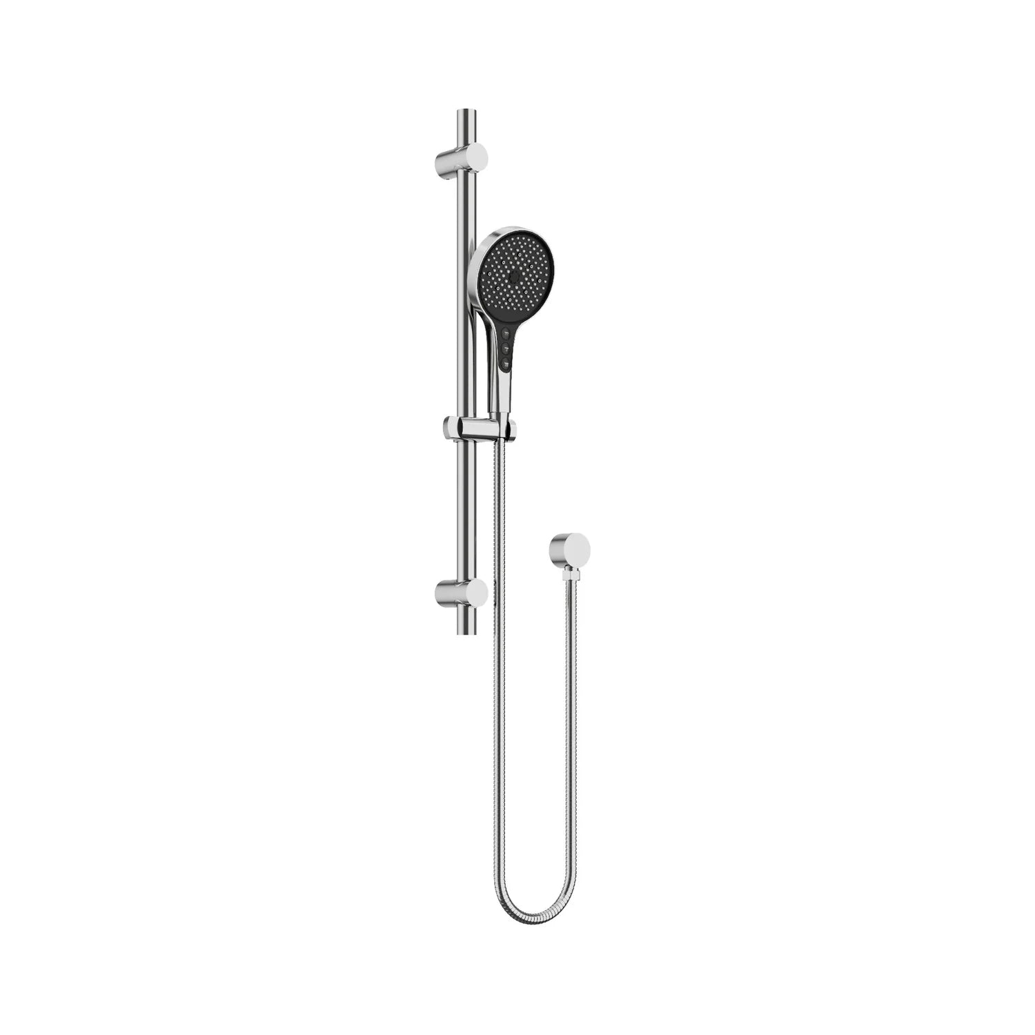 Chrome AMOZA 5-Function Rail Shower Set WELS S18938 on a white background