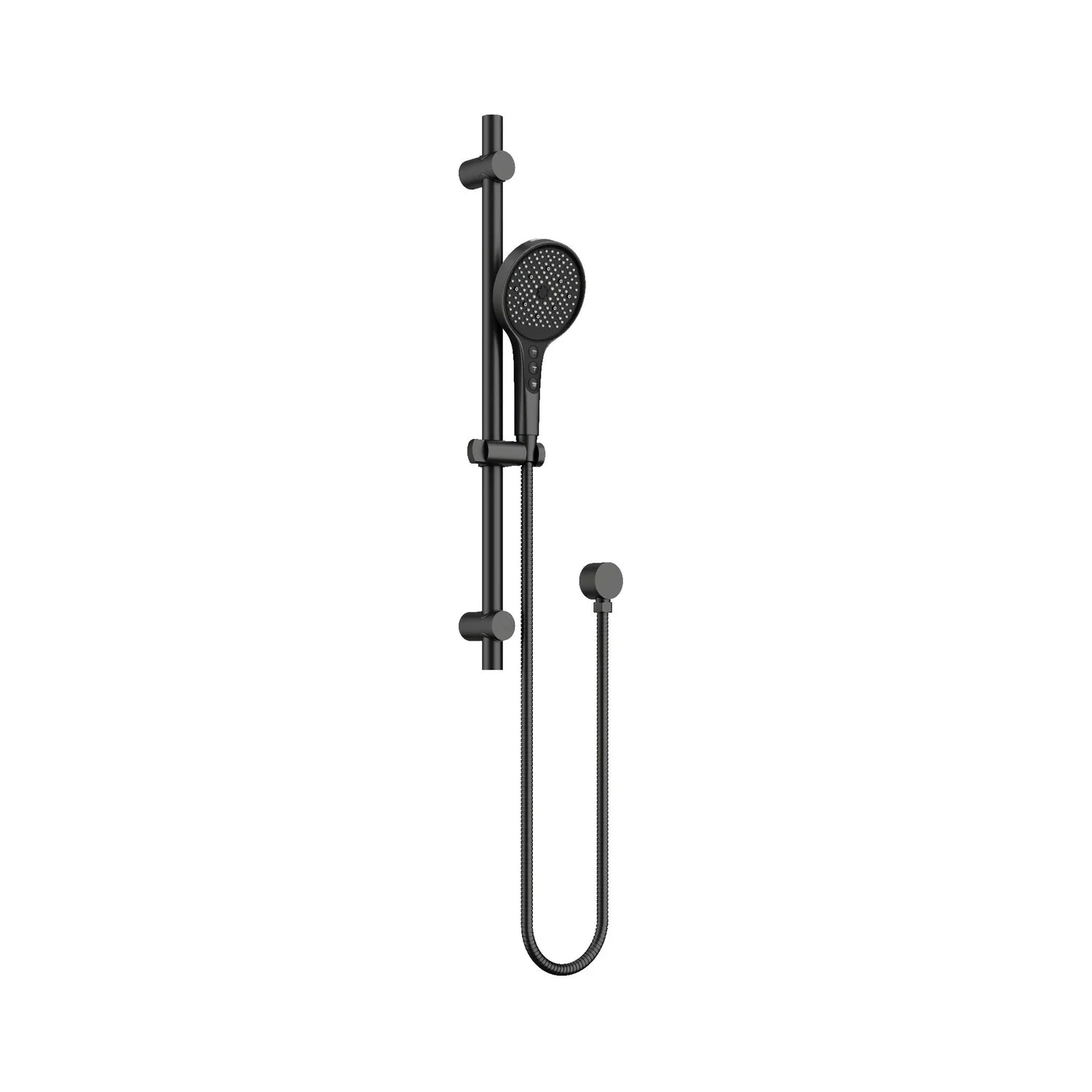 Matt Black AMOZA 5-Function Rail Shower Set on a white background
