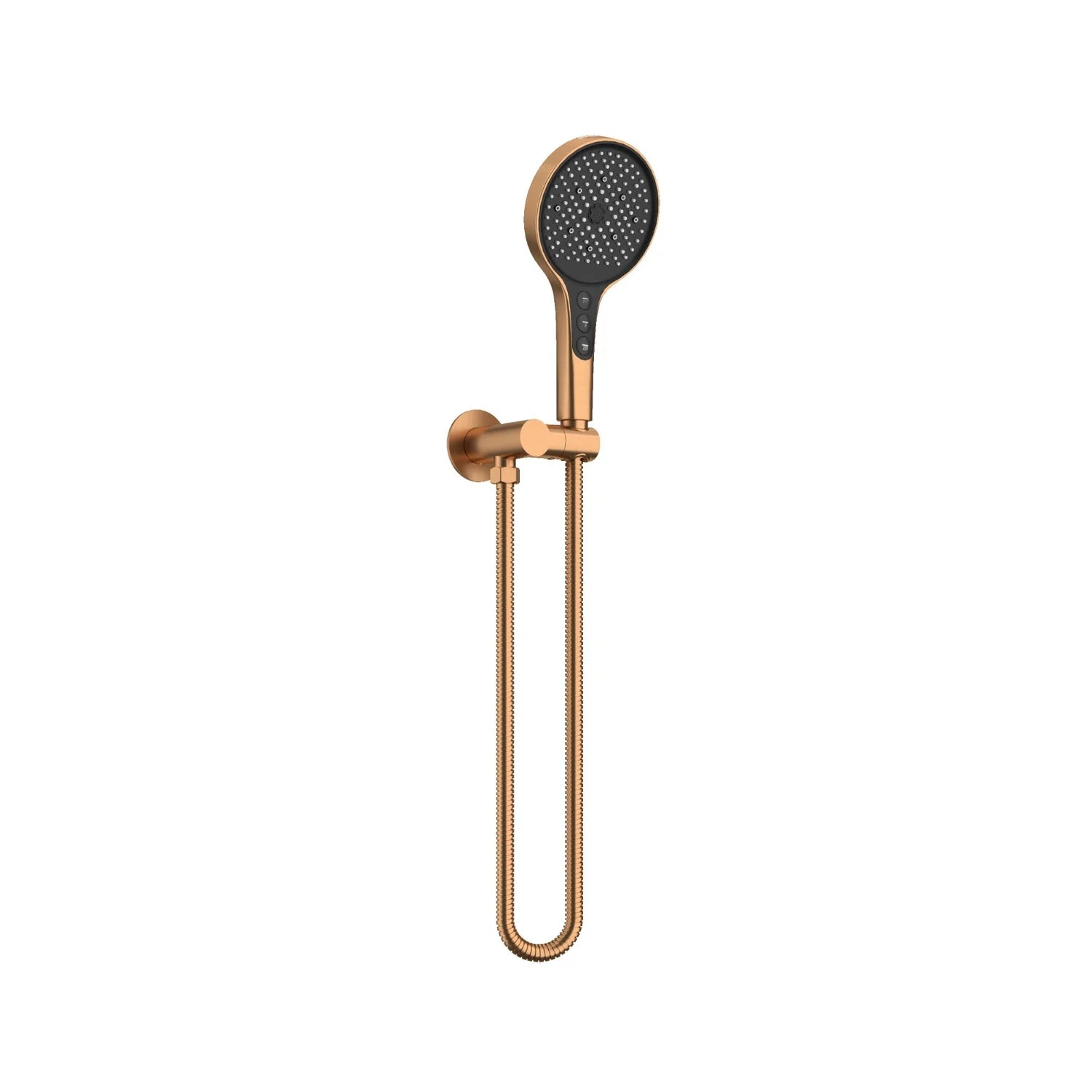 Modern brushed copper wall bracket hand shower with hose, Secasa Home bathroom tapware