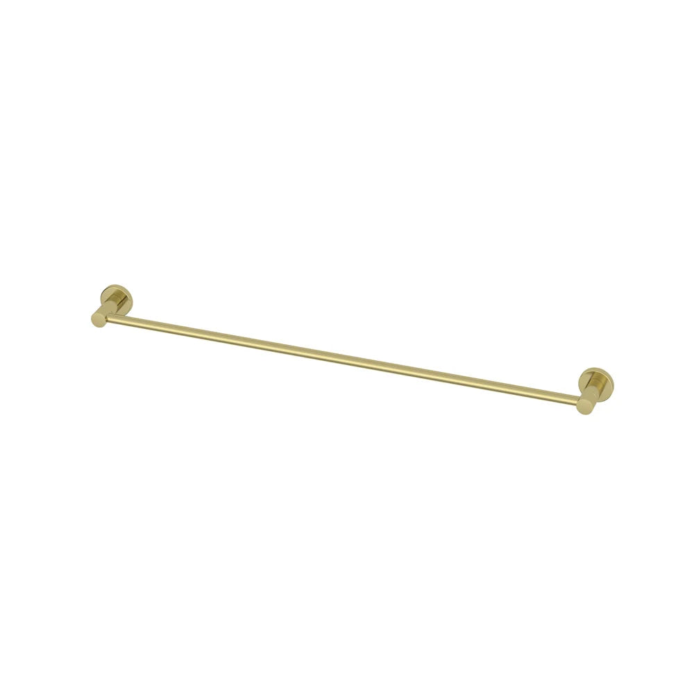 Amoza 800mm Single Towel Rail in Brushed Gold finish - SKU AC202BG - Luxury stainless steel single towel bar