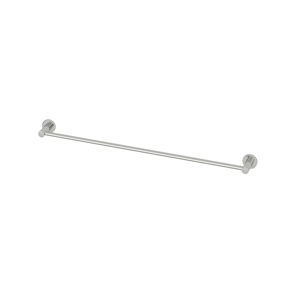 Amoza 800mm Single Towel Rail in Brushed Stainless Steel finish - SKU AC202BS - Heavy duty bathroom towel hanger