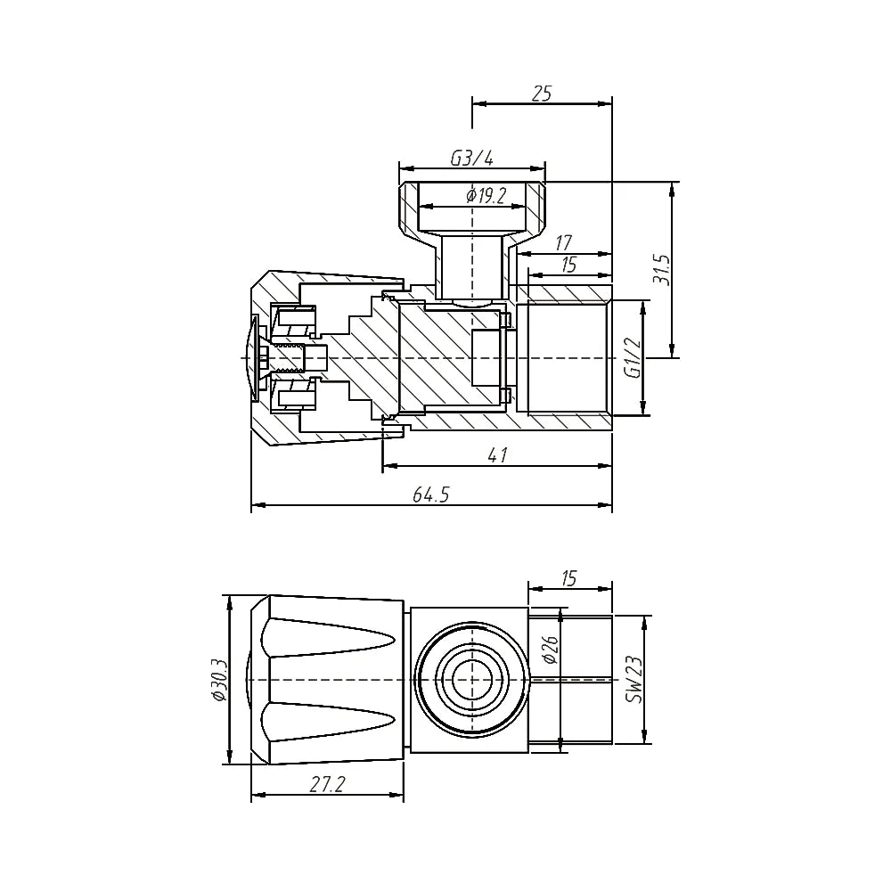 AMOZA DN15  1/4 Turn Stop Tap | Lead Free SS 304 | Cistern & Washing Machine Use | Brushed Stainless Steel, Gun Metal, Matt Black, Brushed Gold