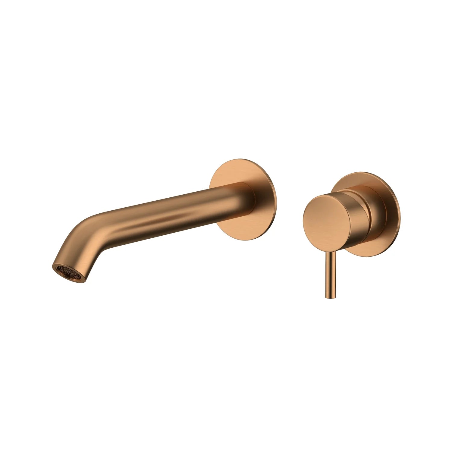 Brushed copper wall mixer tapware set, modern bathroom accessory from Secasa Home.