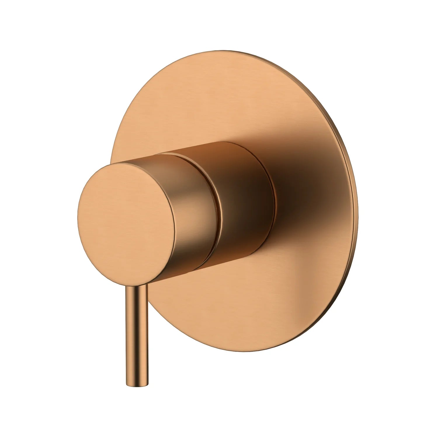 Amoza MX8678BC Brushed Copper 304 SS Wall Mixer Body. Features 50mm Pin Lever, Large 110mm Cover Plate, and Installation Box.