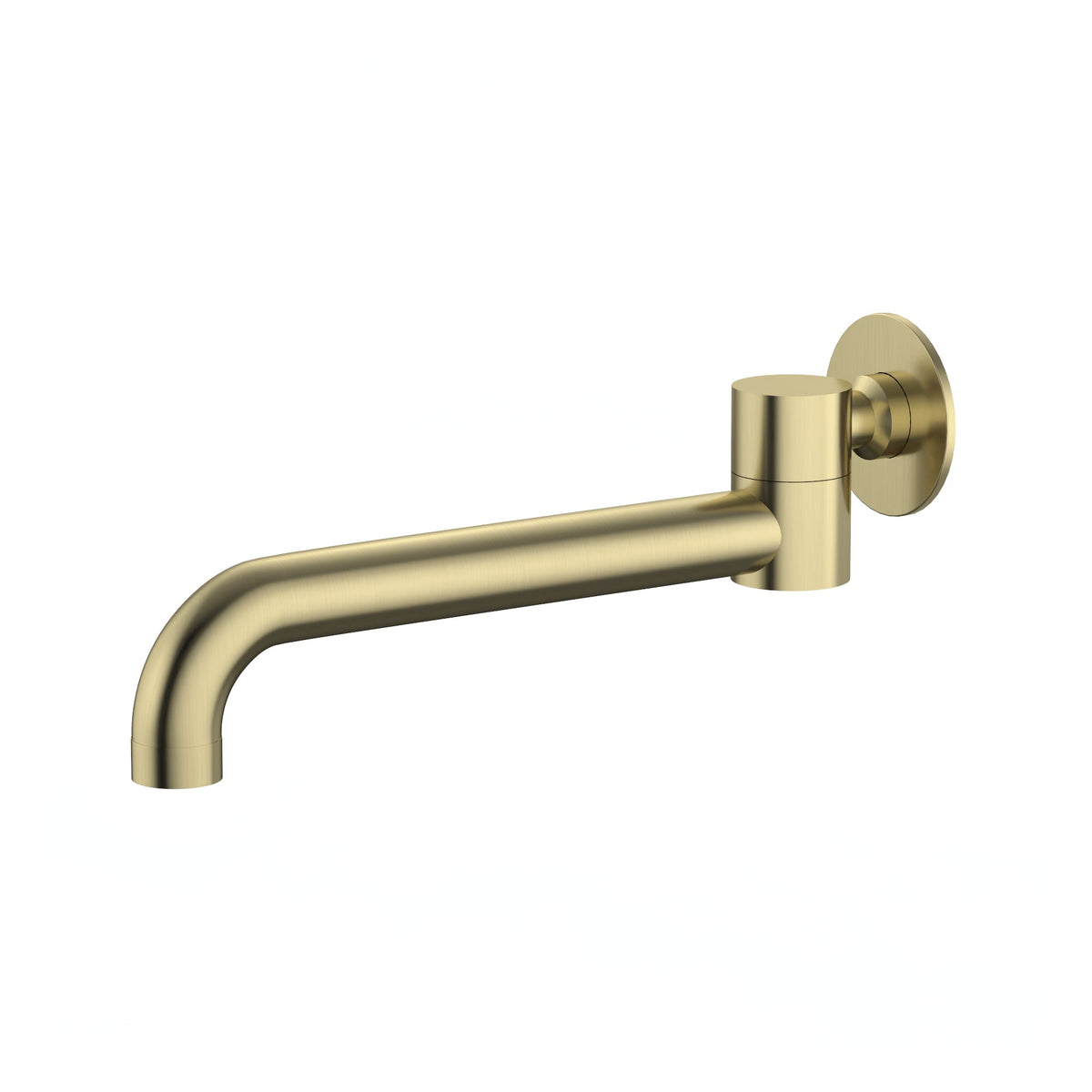 Amoza MX8680BG wall-mounted swivel bath and basin spout in Brushed Gold