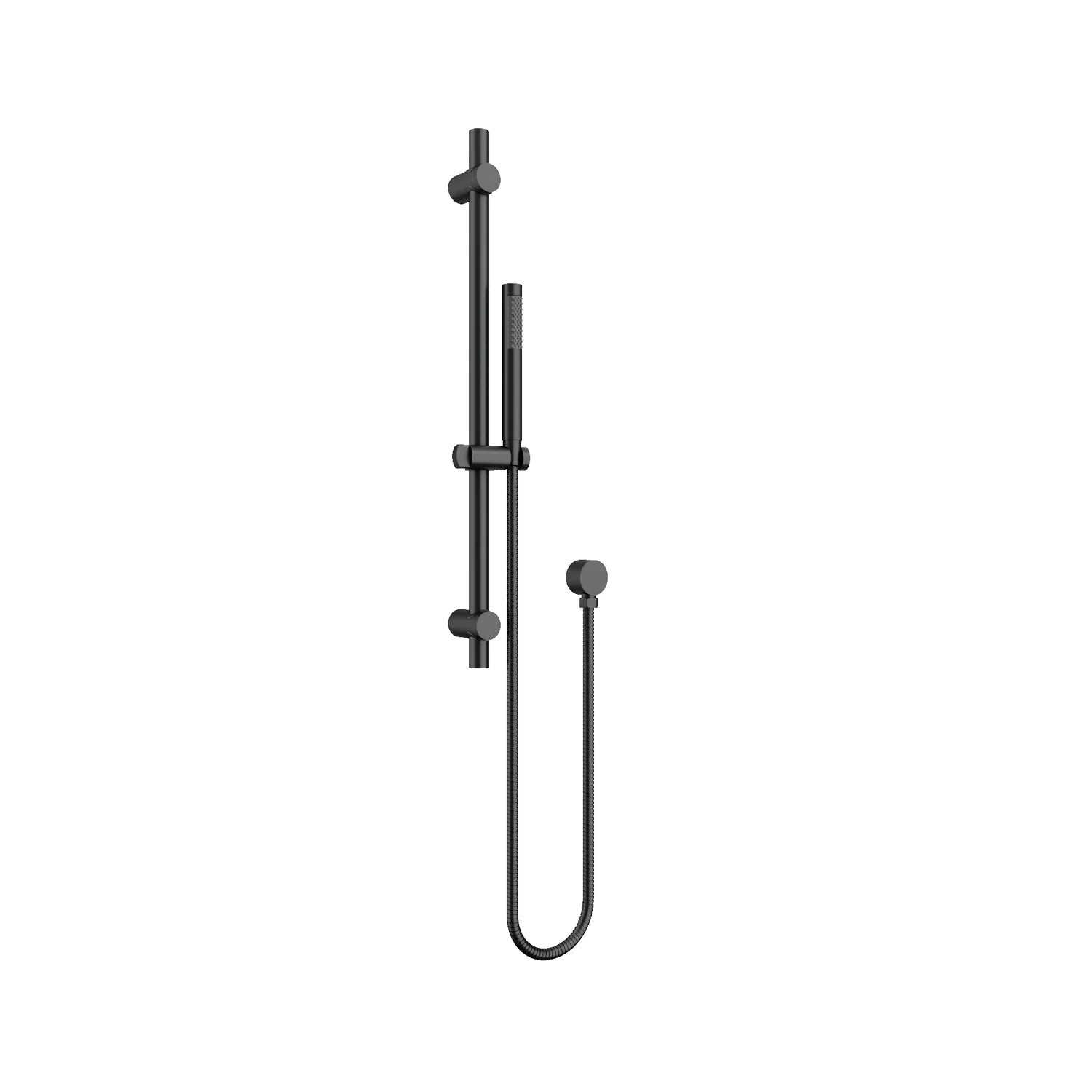 Matt Black AMOZA Pencil Hand Shower Rail Set SS 304 on a white background