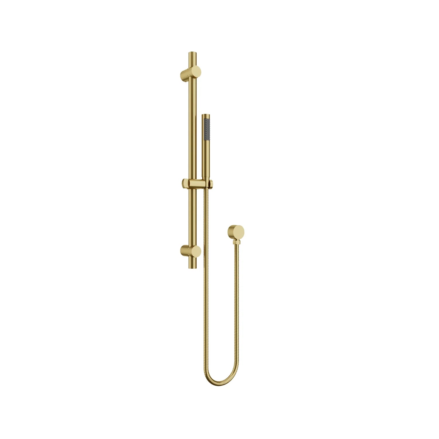 Brushed Gold AMOZA 5-Function Pencil Hand Shower on Rail Set on a white background