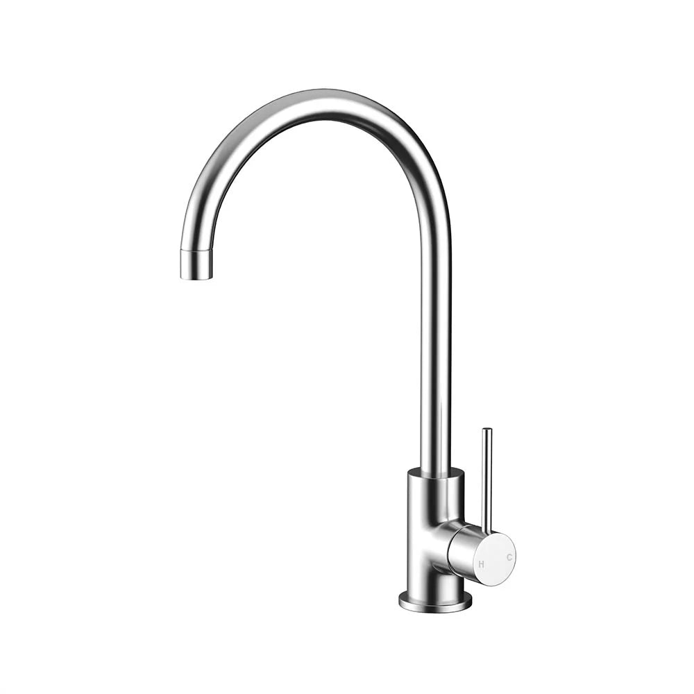 Chrome AMOZA Progo Sink Mixer WELS 4 Star on a white background