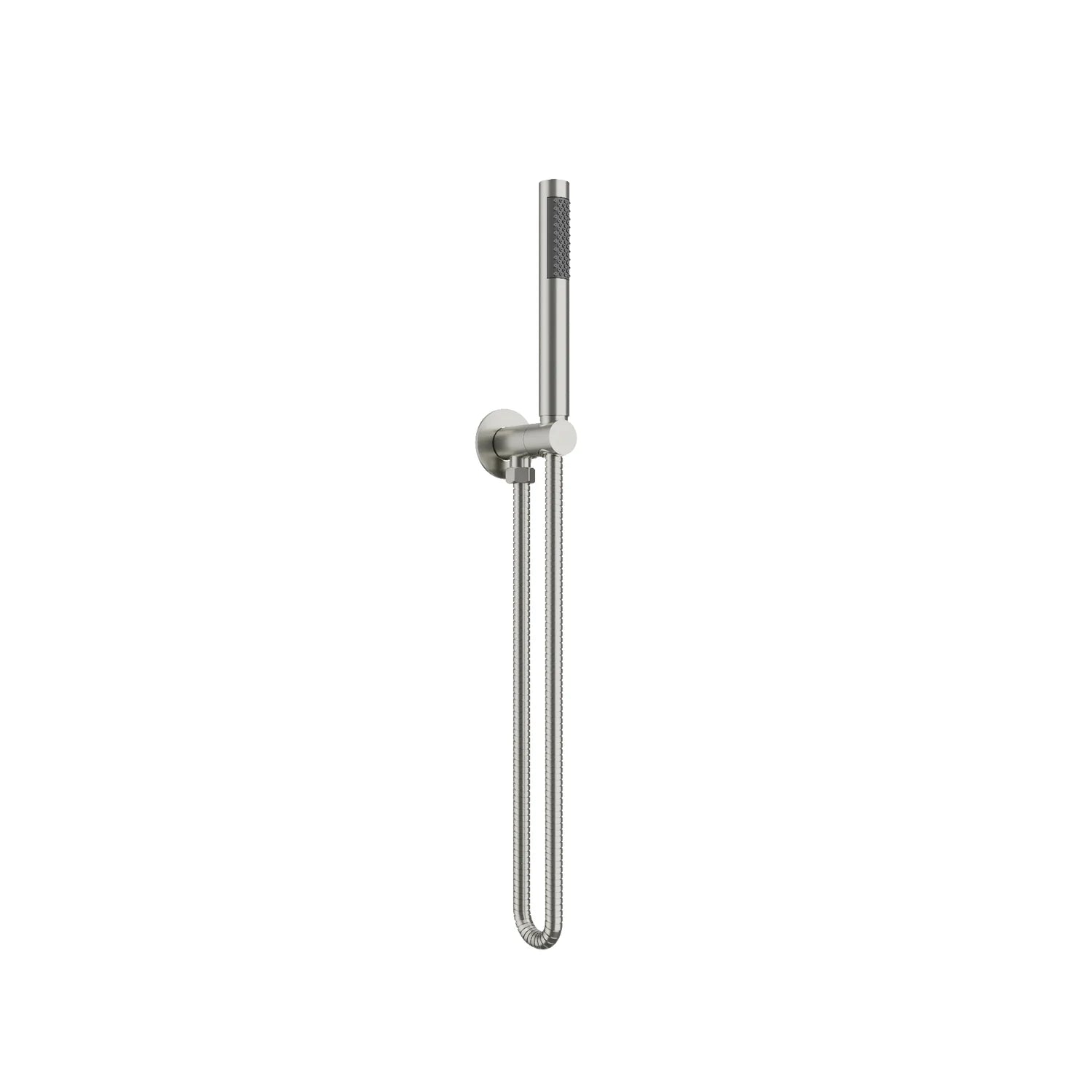 Modern brushed stainless steel wall bracket shower kit with hose, Secasa Home bathroom accessory