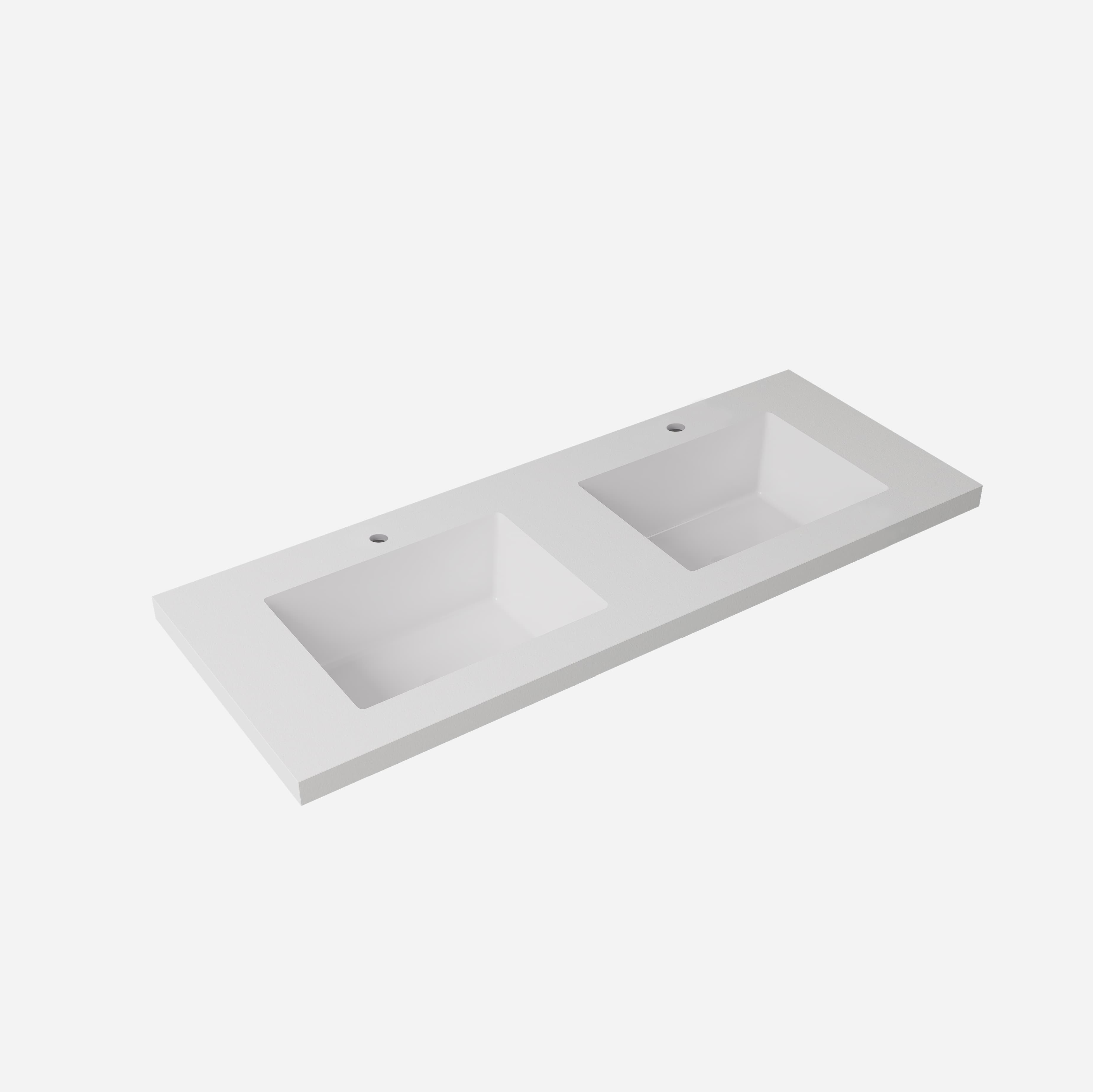 Blanco White Sintered Stone 1200mm Double Basin with 1 Tap Hole