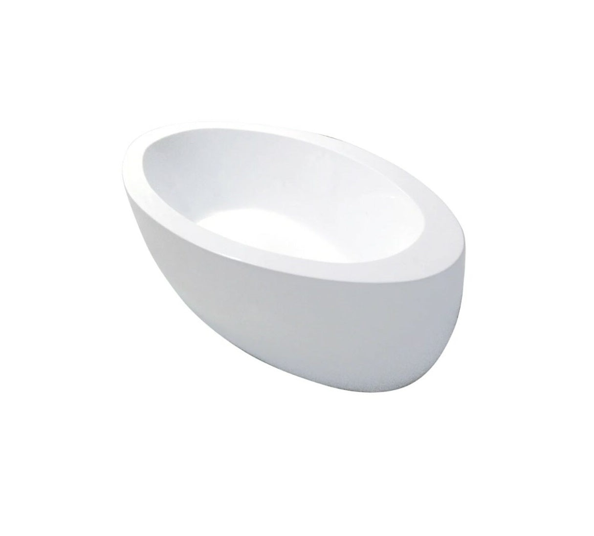 Broadway Aplauso 1840mm Gloss White Freestanding Oval Bathtub (non-jetted version).