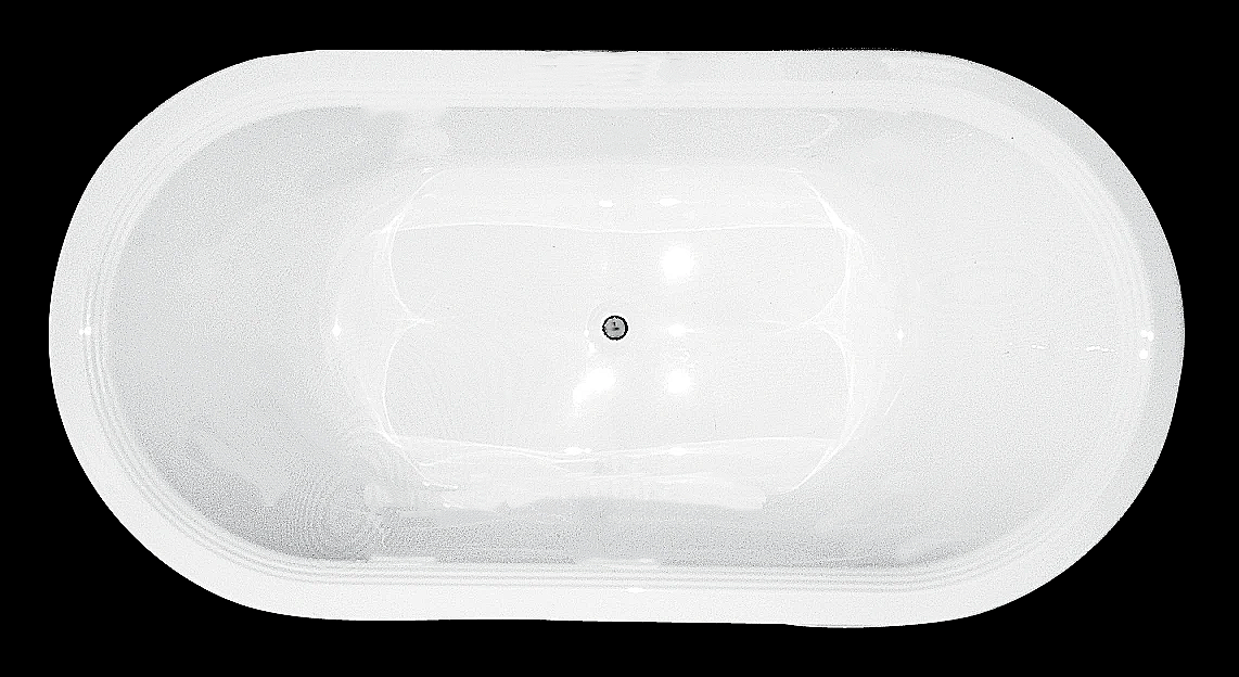 Broadway Estella 1775mm White Acrylic Drop-in Bathtub (non-jetted version).