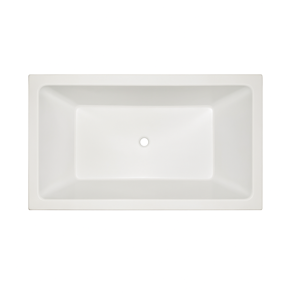 Broadway Quadrato 1800x1100mm Gloss White Built-in Rectangular Bathtub (non-jetted version)