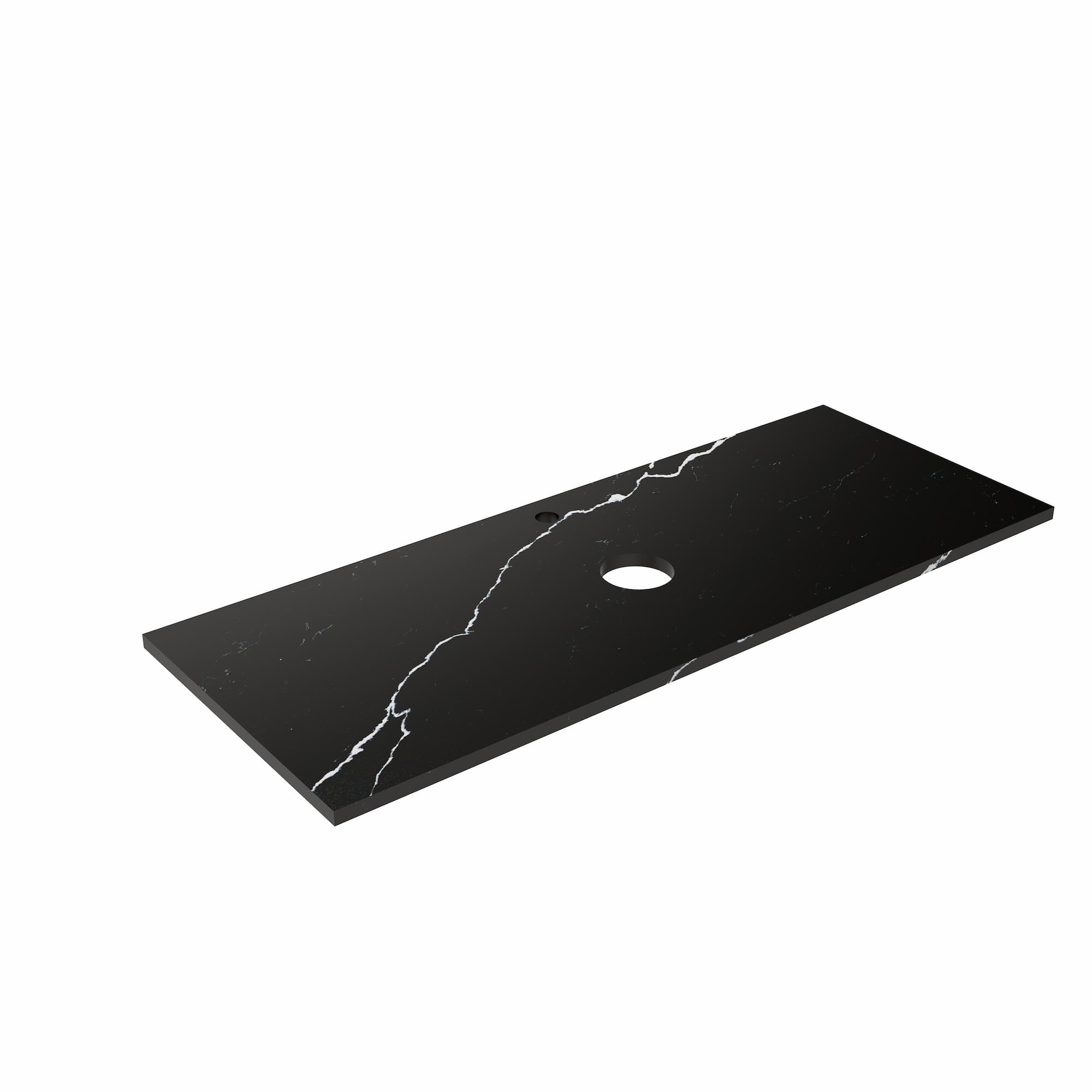1200mm Single Waste Calacatta Night WG485 Zero Silica Stone Top