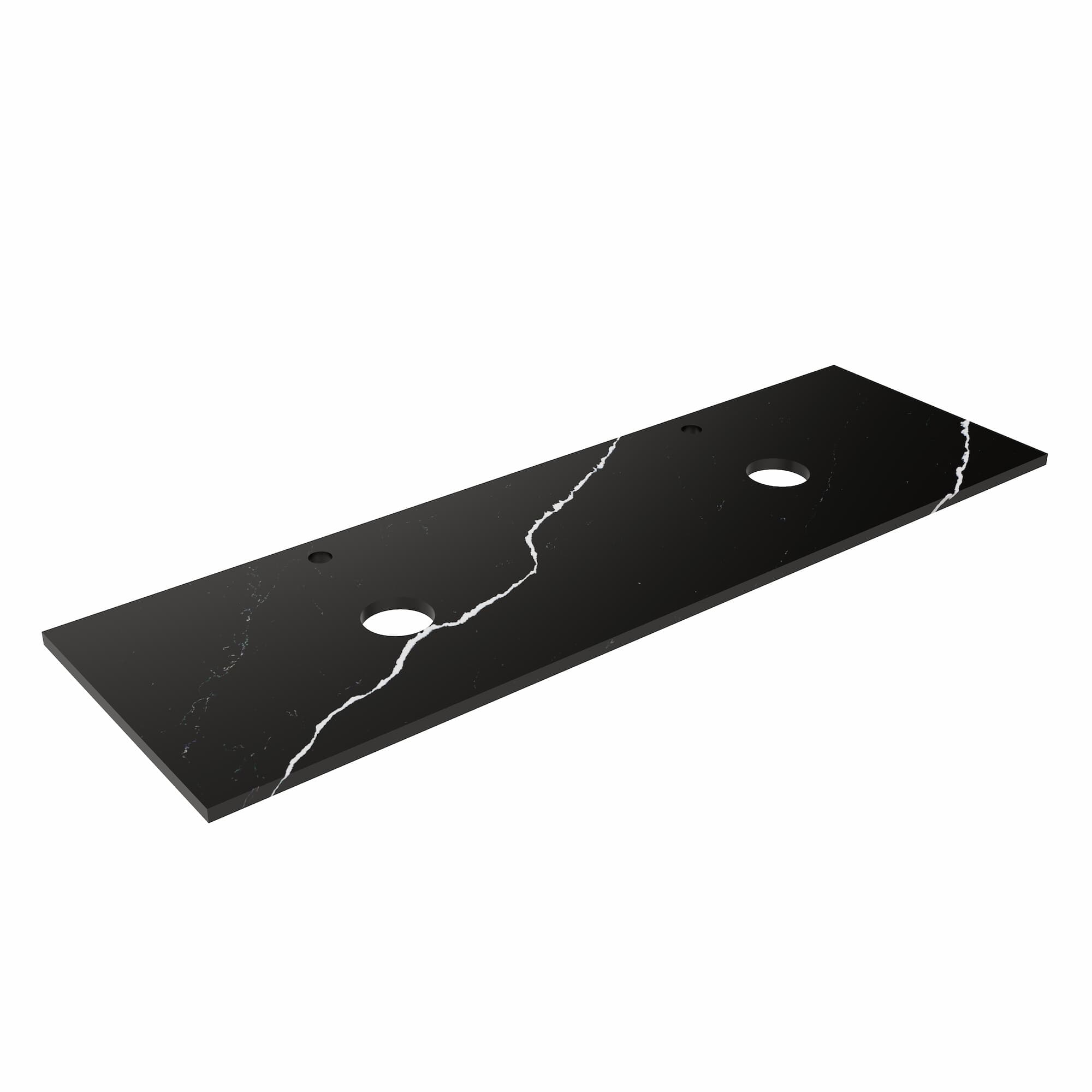 1500mm Double Waste Calacatta Night WG485 Zero Silica Stone Top
