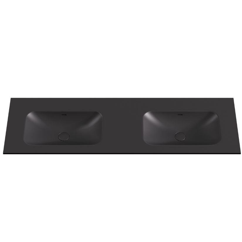 Lukka Chasey Solid Surface Undermount Vanity Top | 600mm-1800mm | Matt White / Matt Black