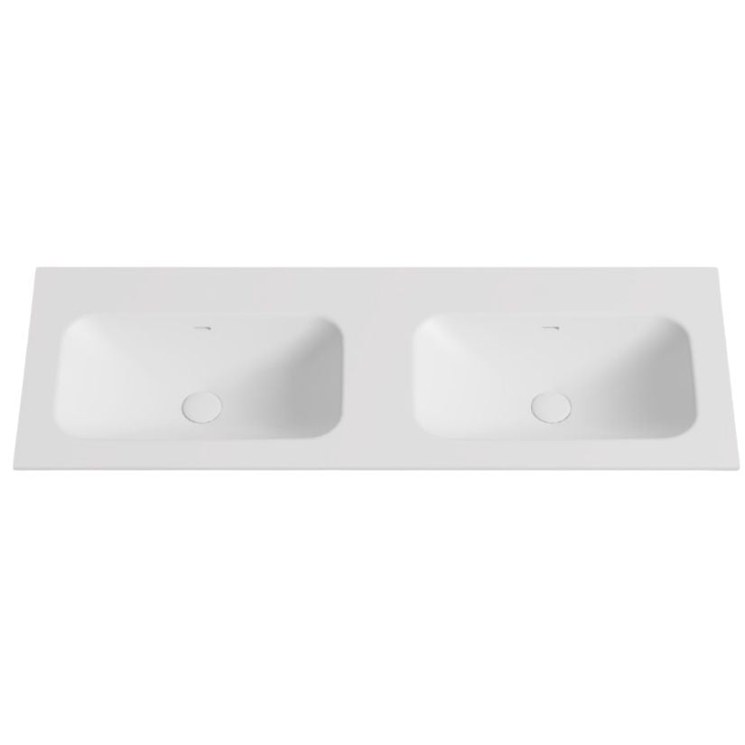 Lukka Chasey Solid Surface Undermount Vanity Top | 600mm-1800mm | Matt White / Matt Black