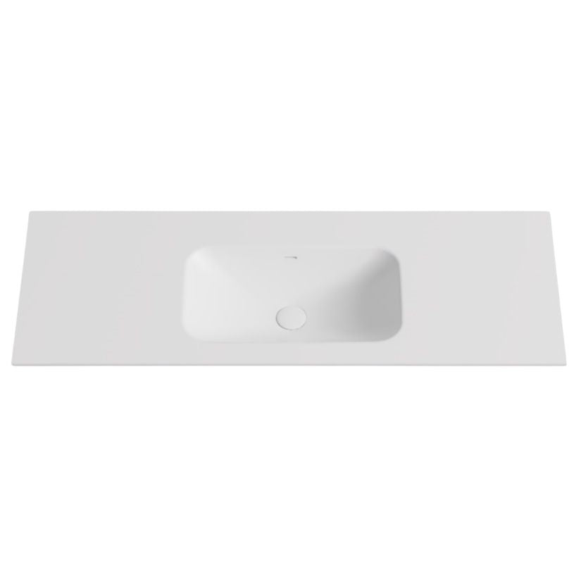Lukka Chasey Solid Surface Undermount Vanity Top | 600mm-1800mm | Matt White / Matt Black