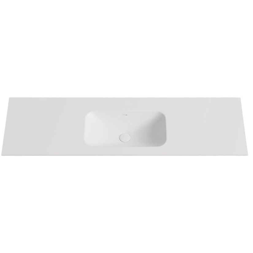 Lukka Chasey Solid Surface Undermount Vanity Top | 600mm-1800mm | Matt White / Matt Black