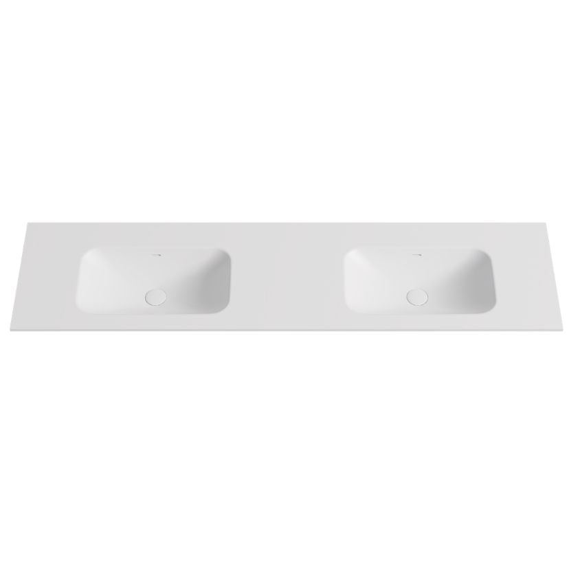 Lukka Chasey Solid Surface Undermount Vanity Top | 600mm-1800mm | Matt White / Matt Black