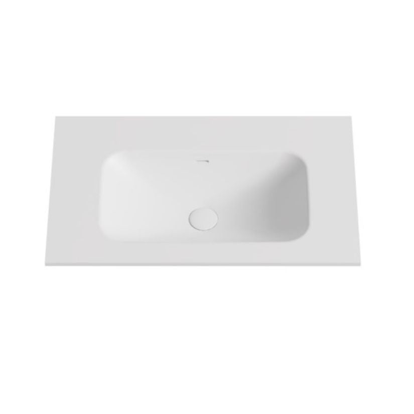 Lukka Chasey Solid Surface Undermount Vanity Top | 600mm-1800mm | Matt White / Matt Black