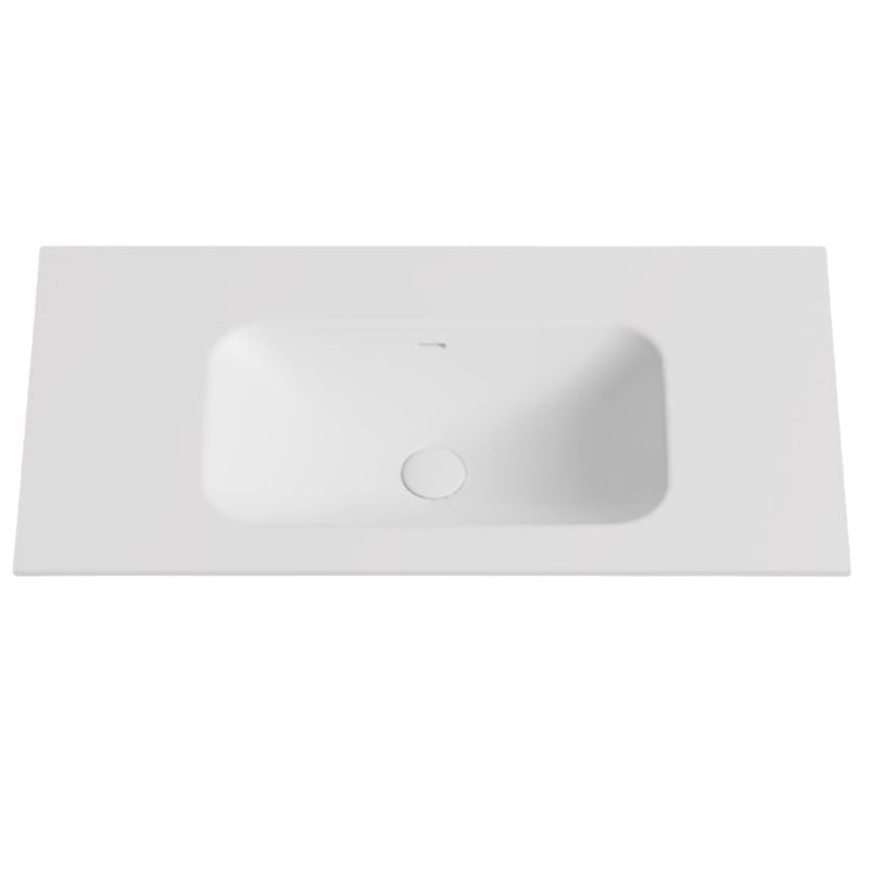 Lukka Chasey Solid Surface Undermount Vanity Top | 600mm-1800mm | Matt White / Matt Black
