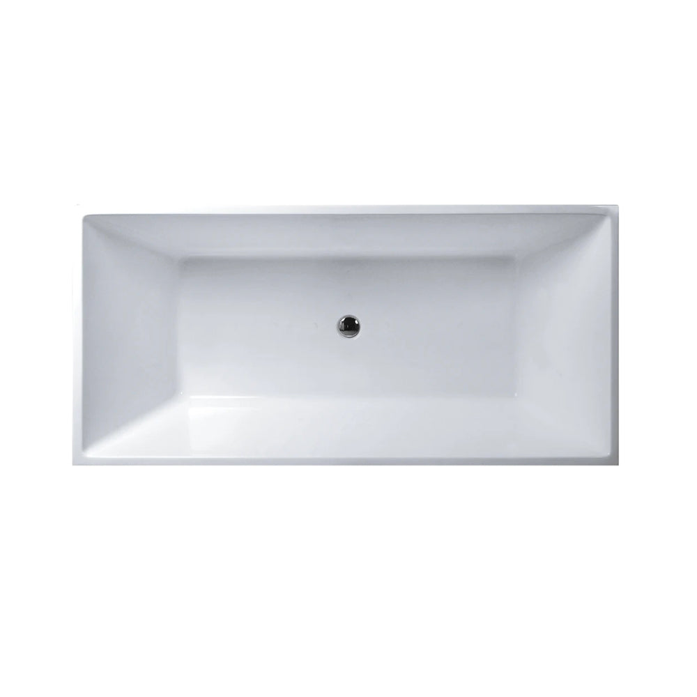 BROADWAY CUBICA FREE STANDING RECTANGLE BATH GLOSS WHITE 980MM, 1050MM, 1200MM, 1400MM, 1500MM , 1700MM