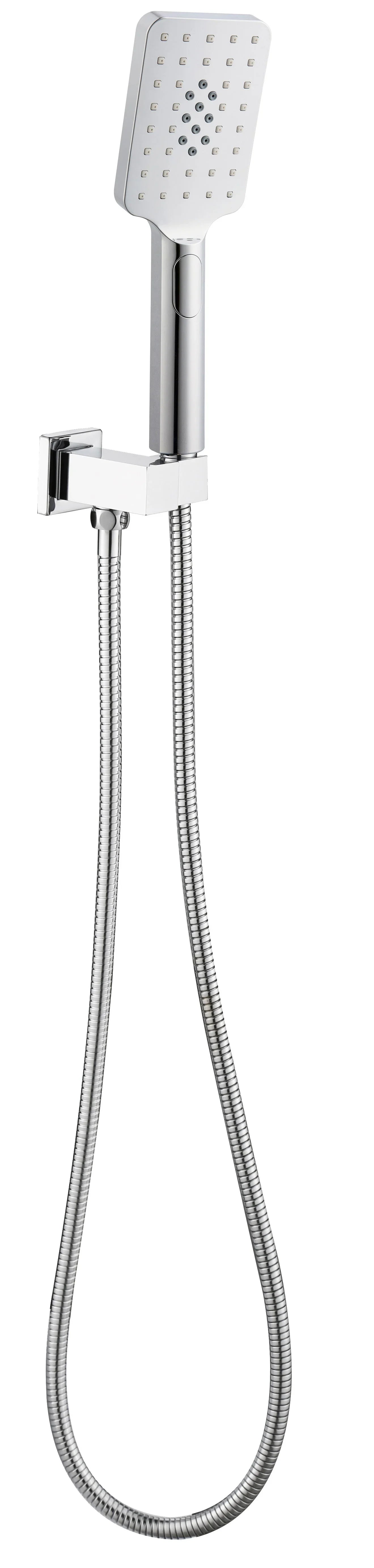 Modern chrome handheld shower head with flexible hose, Secasa Home bathroom tapware