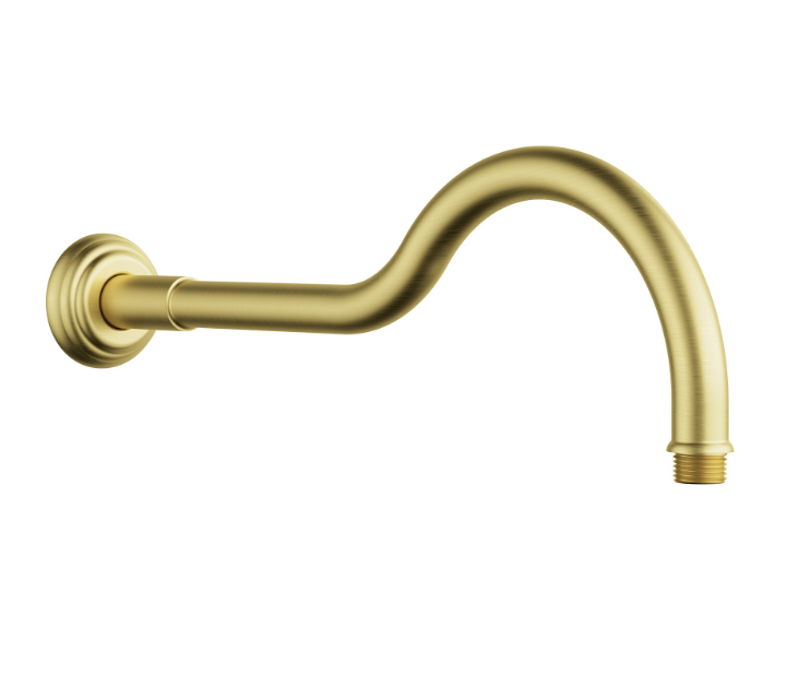 IKON Clasico Shower Arm Horizontal 400mm | Chrome, Brushed Nickel, Matt Black, Brushed Gold
