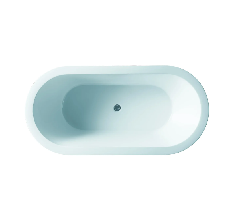 Interior view of the Florentine bathtub, highlighting its symmetrical oval shape and comfortable depth.