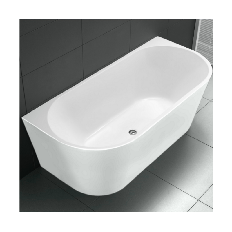 BROADWAY FS36 BACK TO WALL BATH – GLOSS WHITE | GLOSS BLACK 1500mm ,1700mm