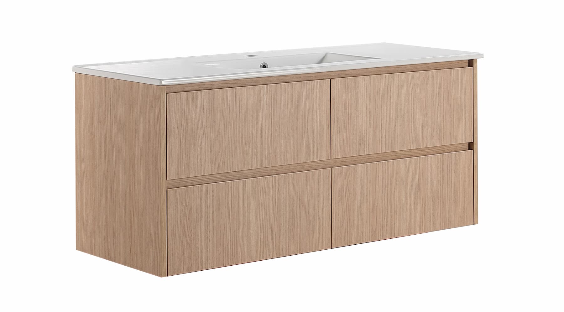 Lukka Gladstone Modern Wall Hung Plywood Sandy Oak Woodmatt Bathroom Vanity (600mm - 1500mm)
