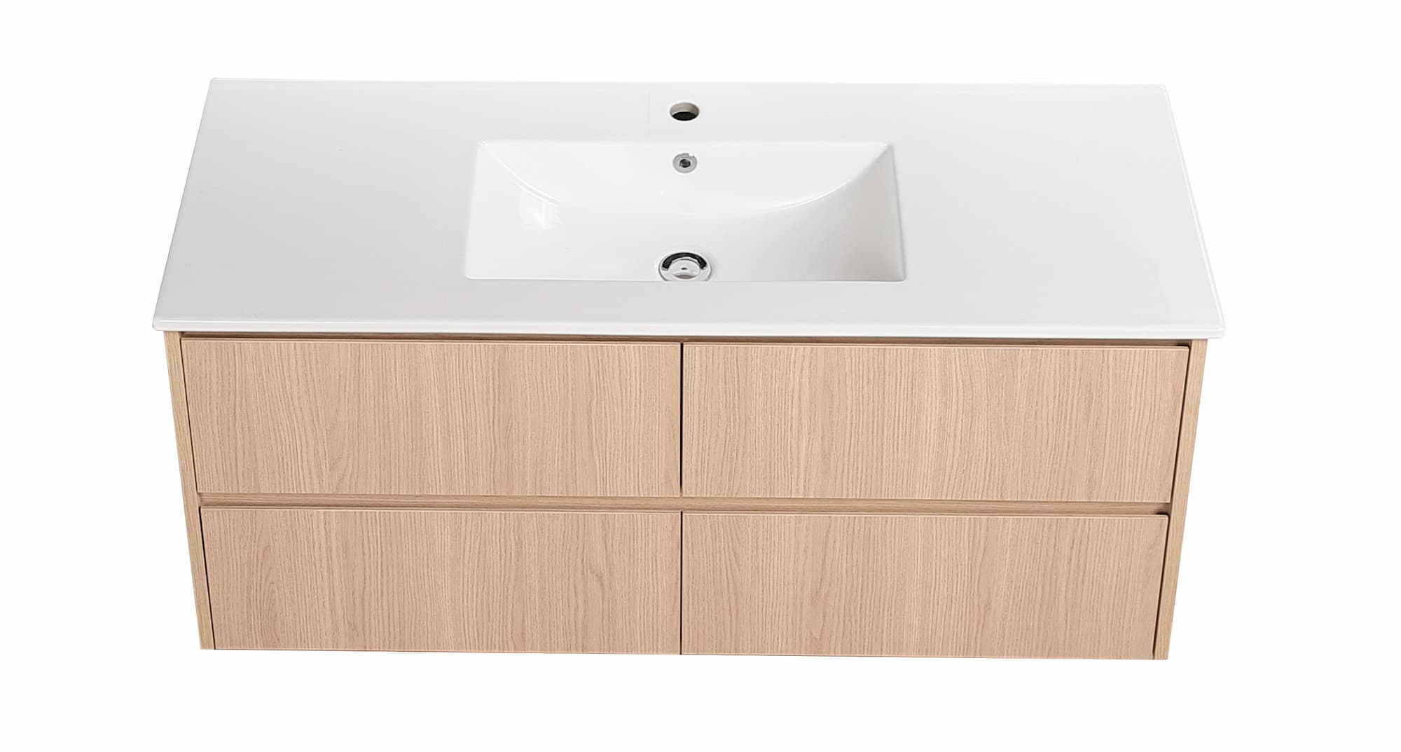 Lukka Gladstone Modern Wall Hung Plywood Sandy Oak Woodmatt Bathroom Vanity (600mm - 1500mm)
