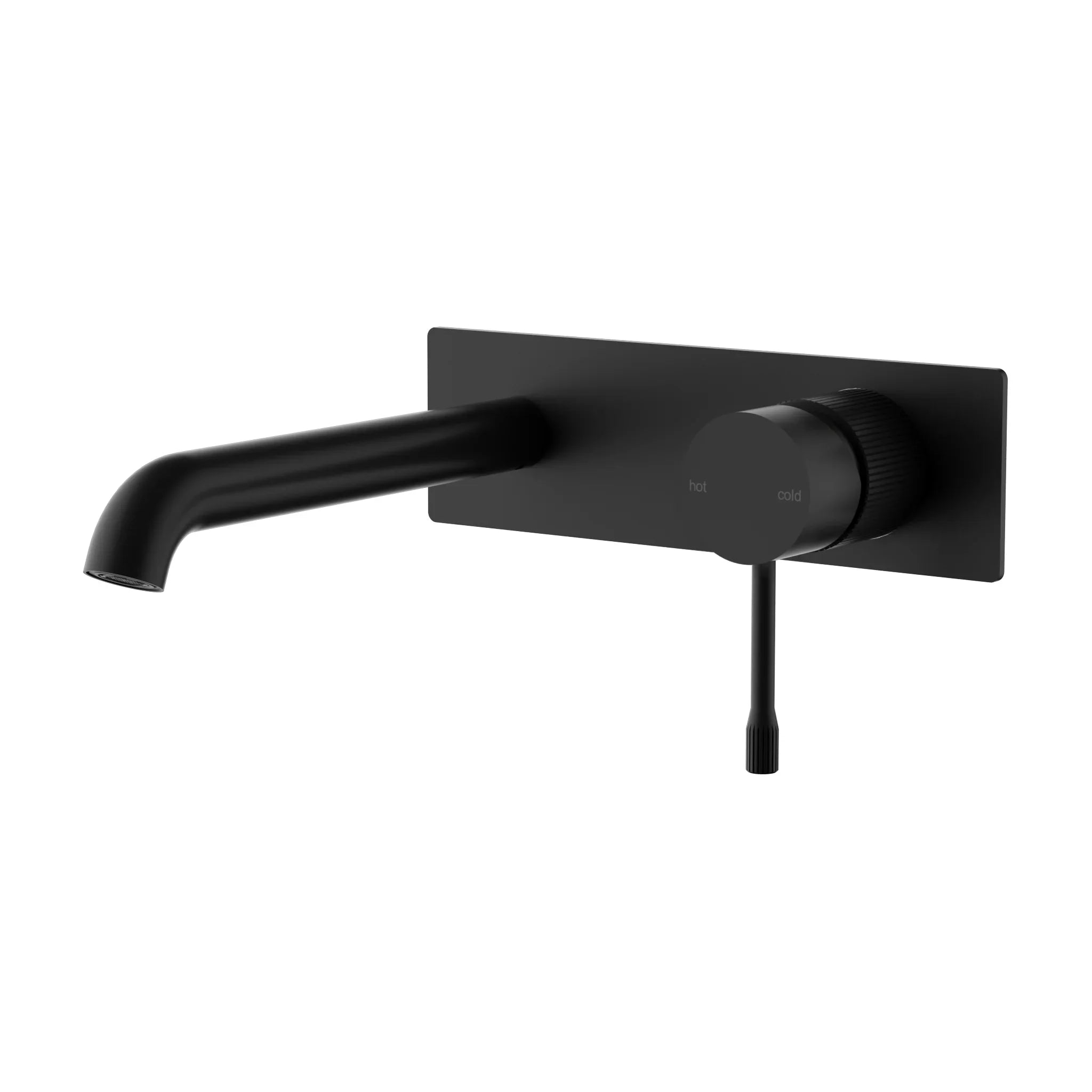 Modern matt black wall-mounted bathroom tapware with minimalist design by Secasa Home