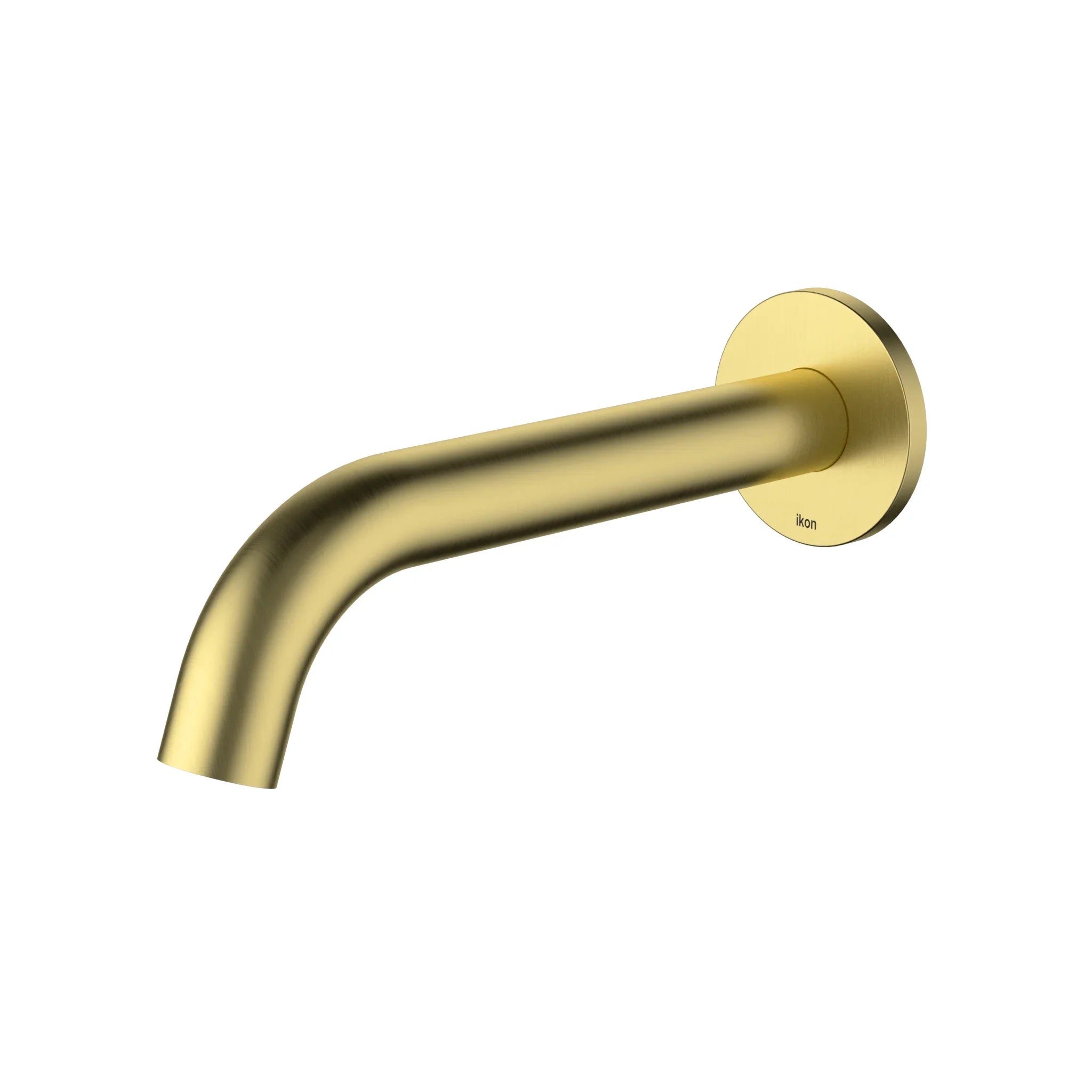 Brushed gold wall-mounted tapware with modern minimalist design from Secasa Home