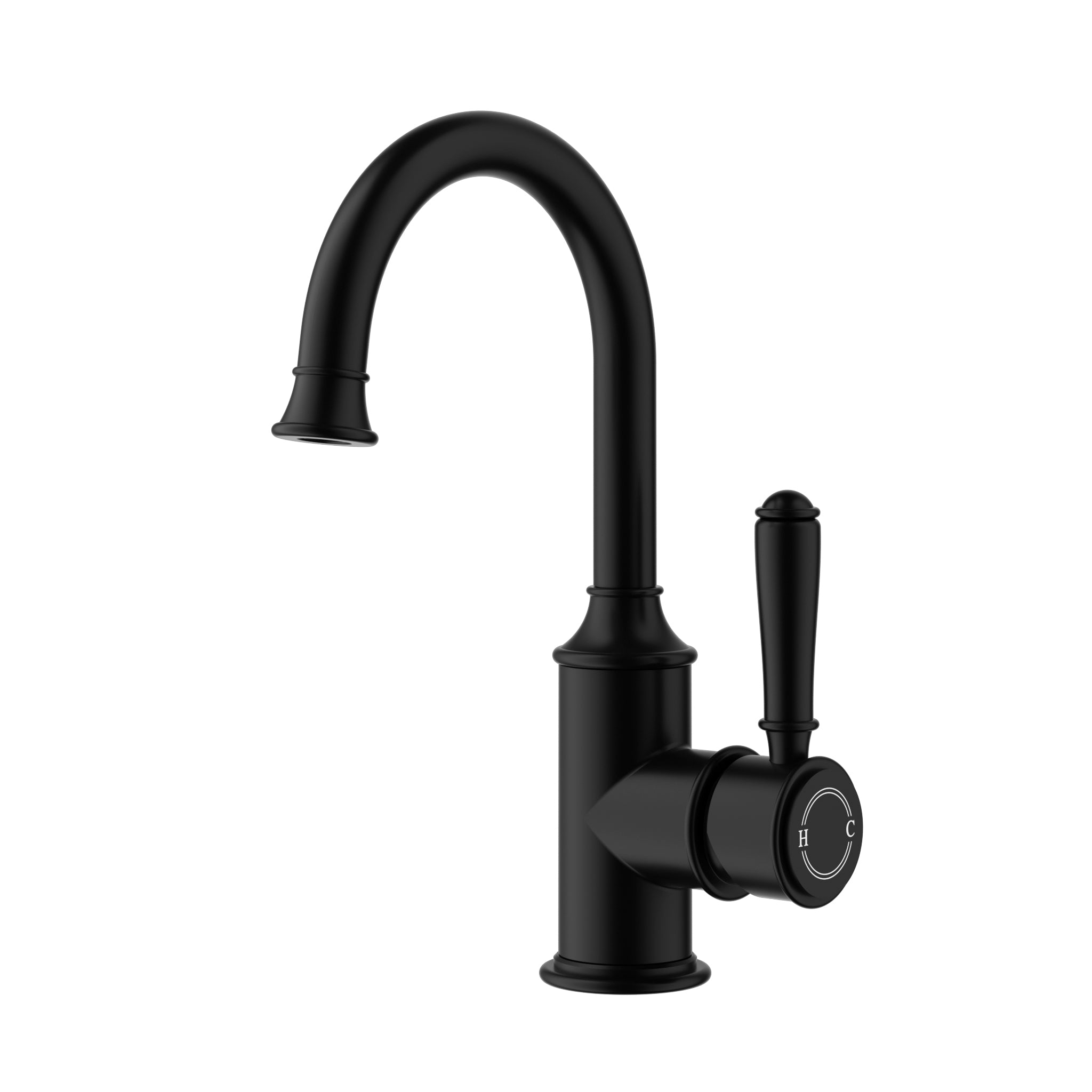 IKON CLASICO Gooseneck Basin Mixer | Chrome, Brushed Nickel, Matte Black, Brushed Gold