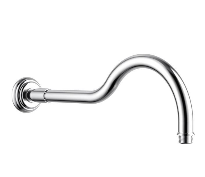 IKON Clasico Shower Arm Horizontal 400mm | Chrome, Brushed Nickel, Matt Black, Brushed Gold