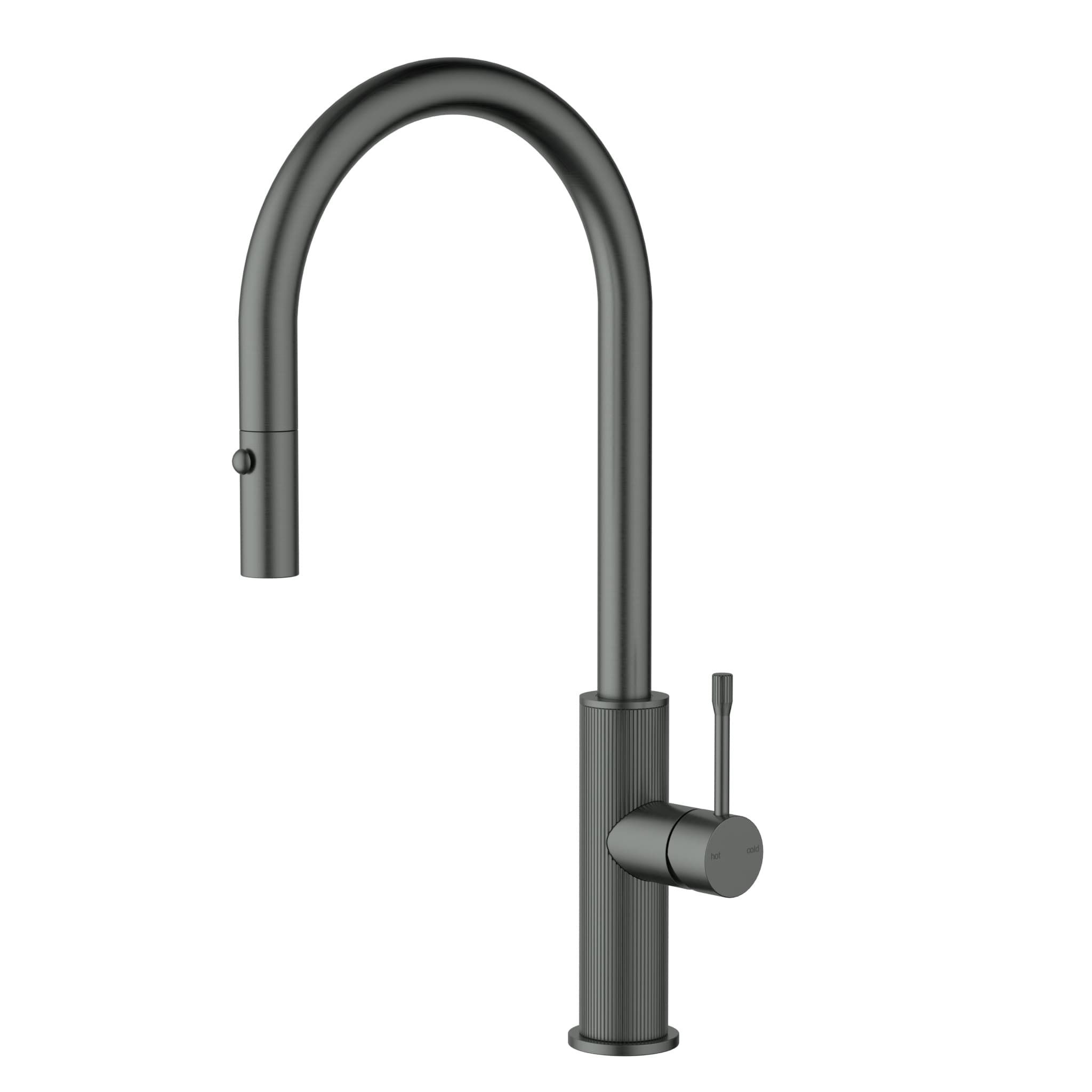 Ikon Linie Pull Out Sink Mixer in Gun Metal- 5 Star WELS Kitchen Tapware