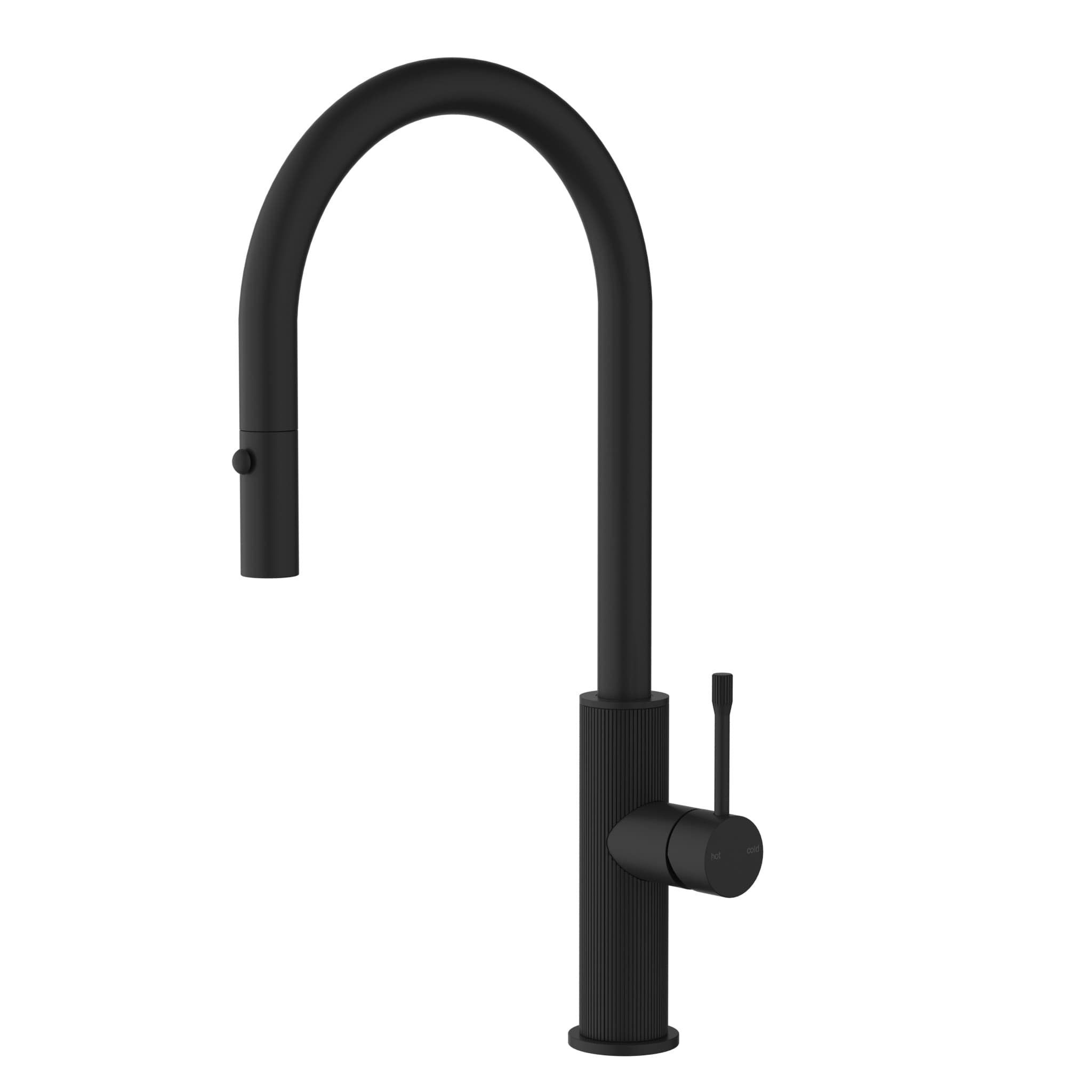 Ikon Linie Pull Out Sink Mixer in Matt Black- 5 Star WELS Kitchen Tapware