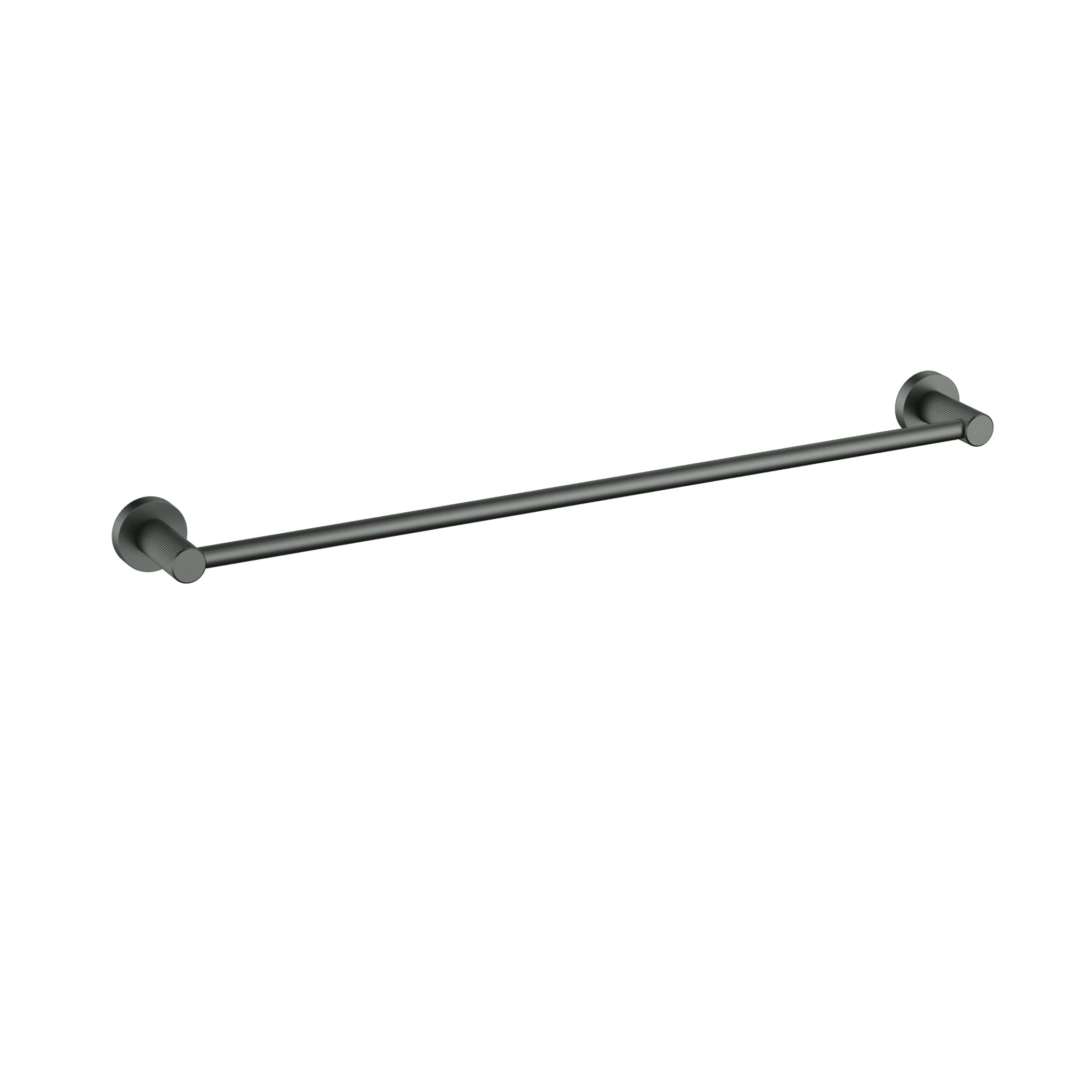 IKON Linie Single Towel Rail 600| 800mm Gun Metal Bathroom Accessory on a white background